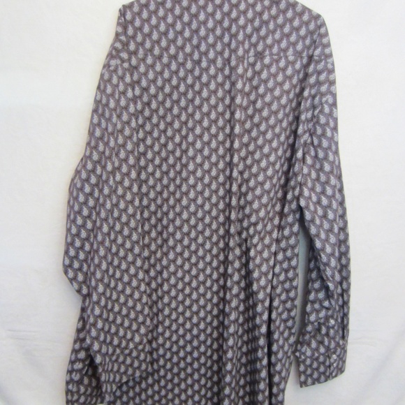 Roper Men's Western Long Sleeve Brown Paisley 5XLT Pearl Button Shirt - Picture 2 of 5